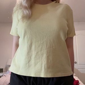 Pale yellow tee